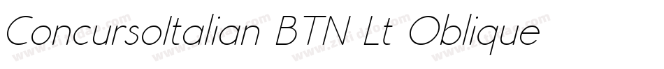 ConcursoItalian BTN Lt Oblique字体转换